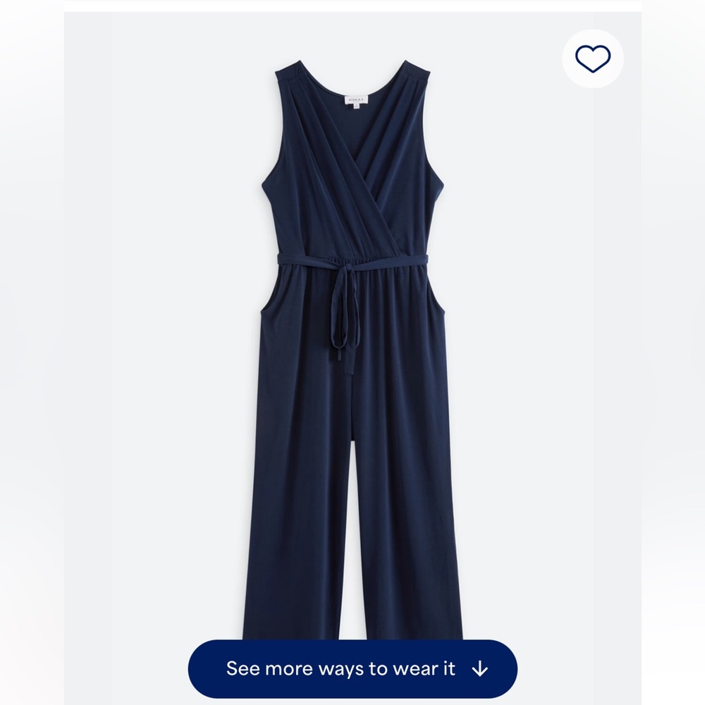 Navy Floral Jumpsuit - Picture 6 of 12
